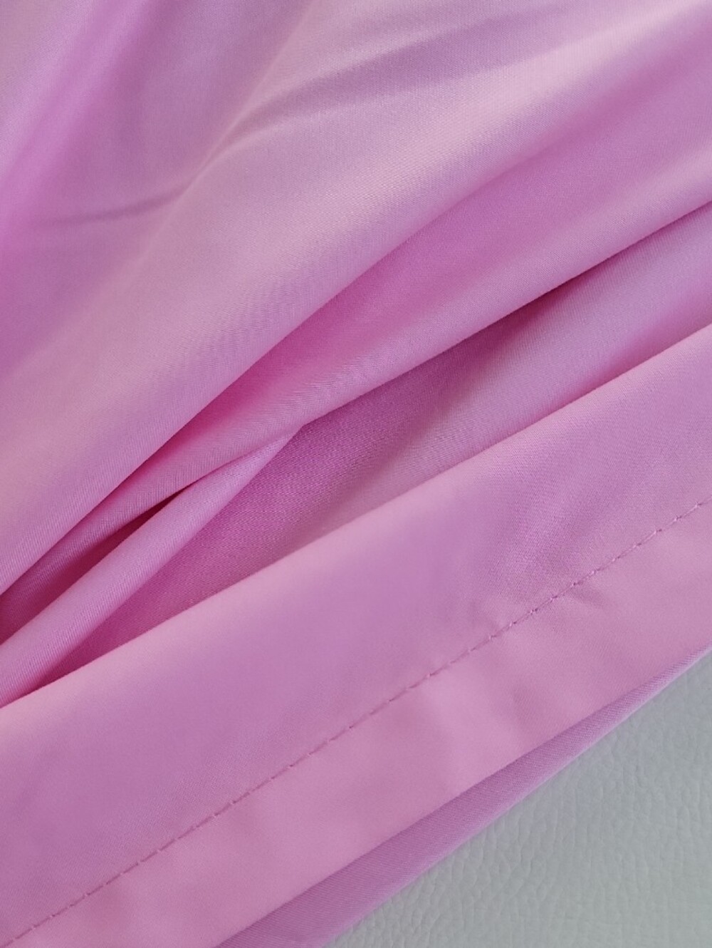 Pink Ruffled Window Curtain Panel-Handmade-New - Picture 2 of 9